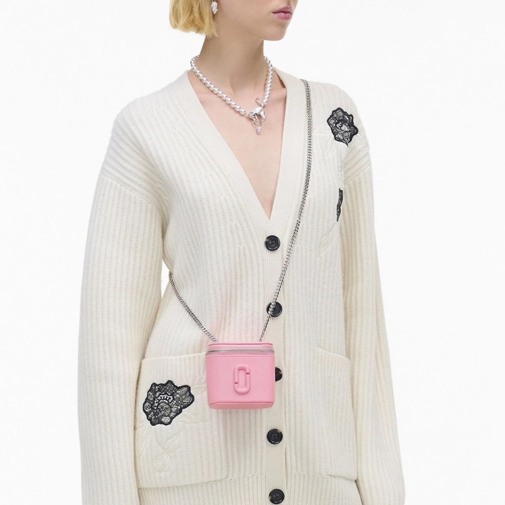 Marc Jacobs Leather Mini Vanity Crossbody Bag - Ribbon Pink - Picture 4 of 12